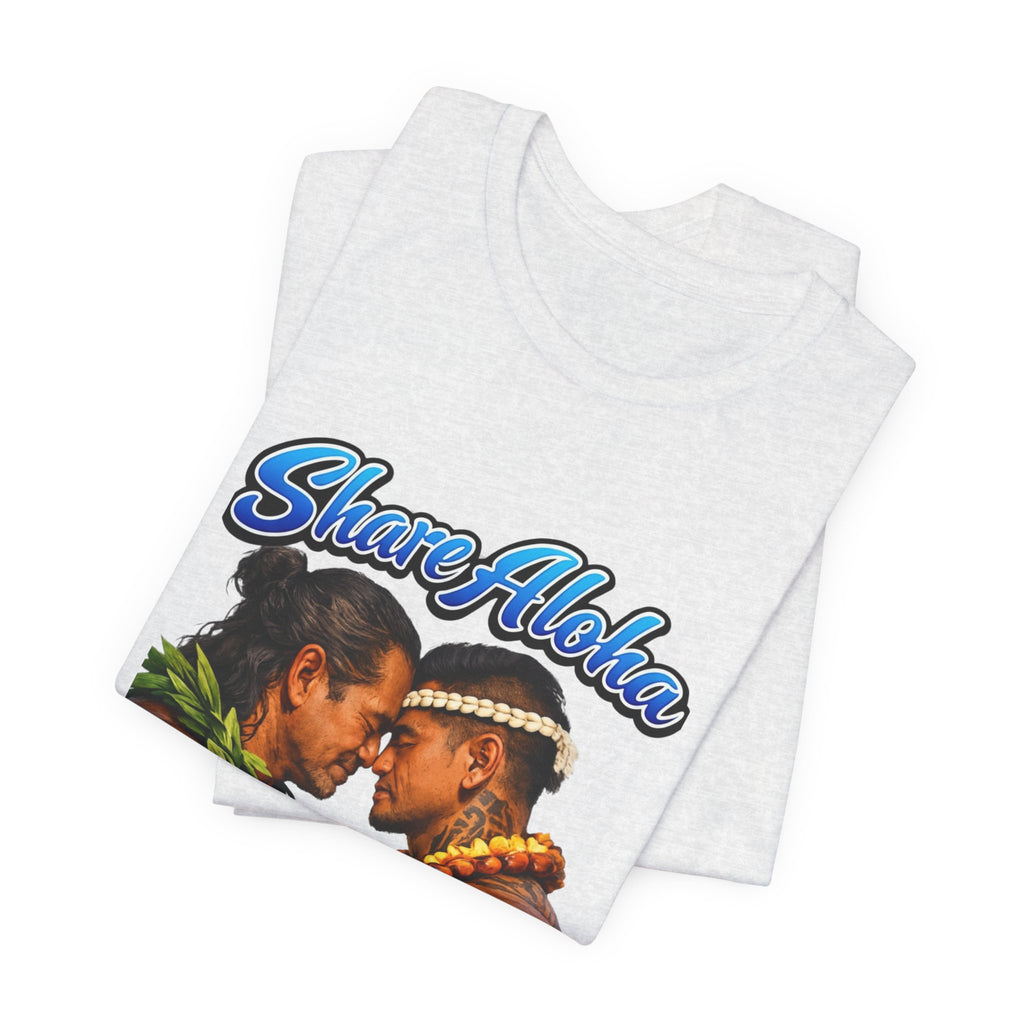 T‑Shirt — "Share Aloha" Hawaiian Pride Tee (Island Love, Lei & Kapa Design)