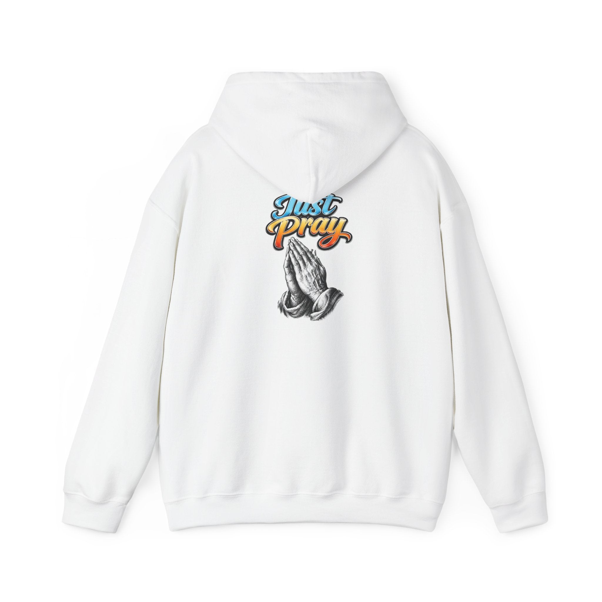 Prayer Hands Hoodie — "Just Pray" Graphic Christian Hoodie