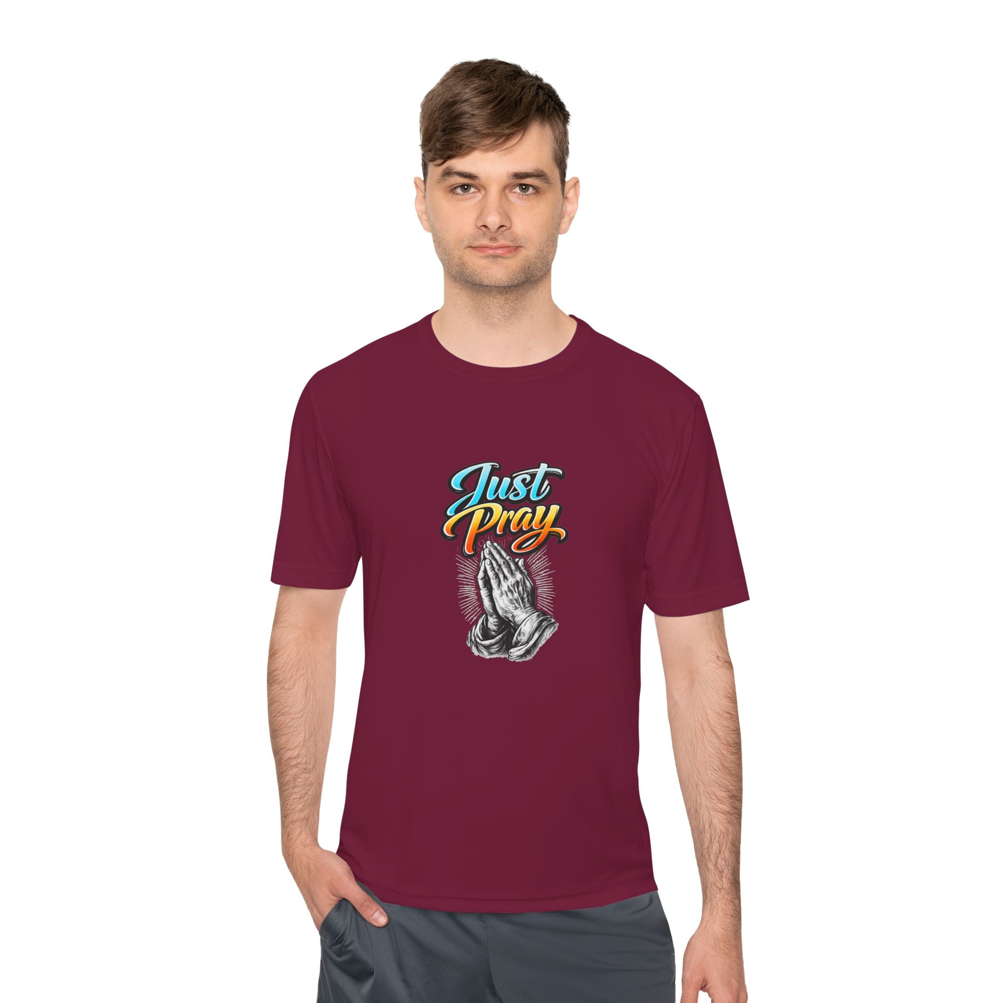 Just Pray Graphic Tee – Praying Hands Faith T-Shirt