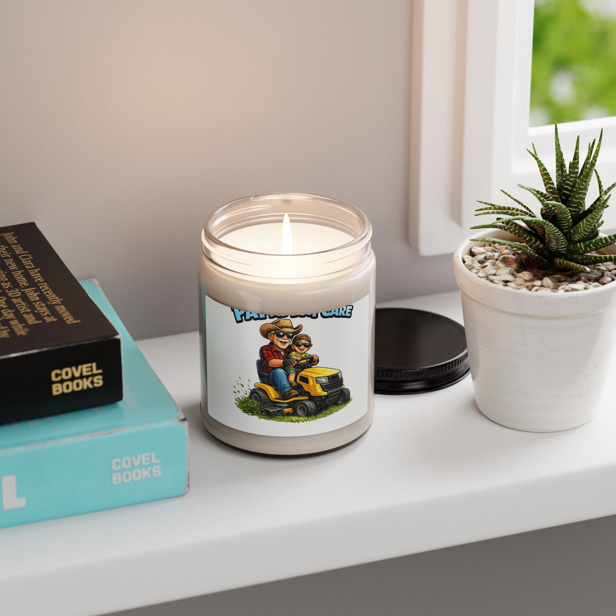 Father and Son Lawn Care Candle — Scented 9oz Soy Jar (Perfect Father’s Day Gift)