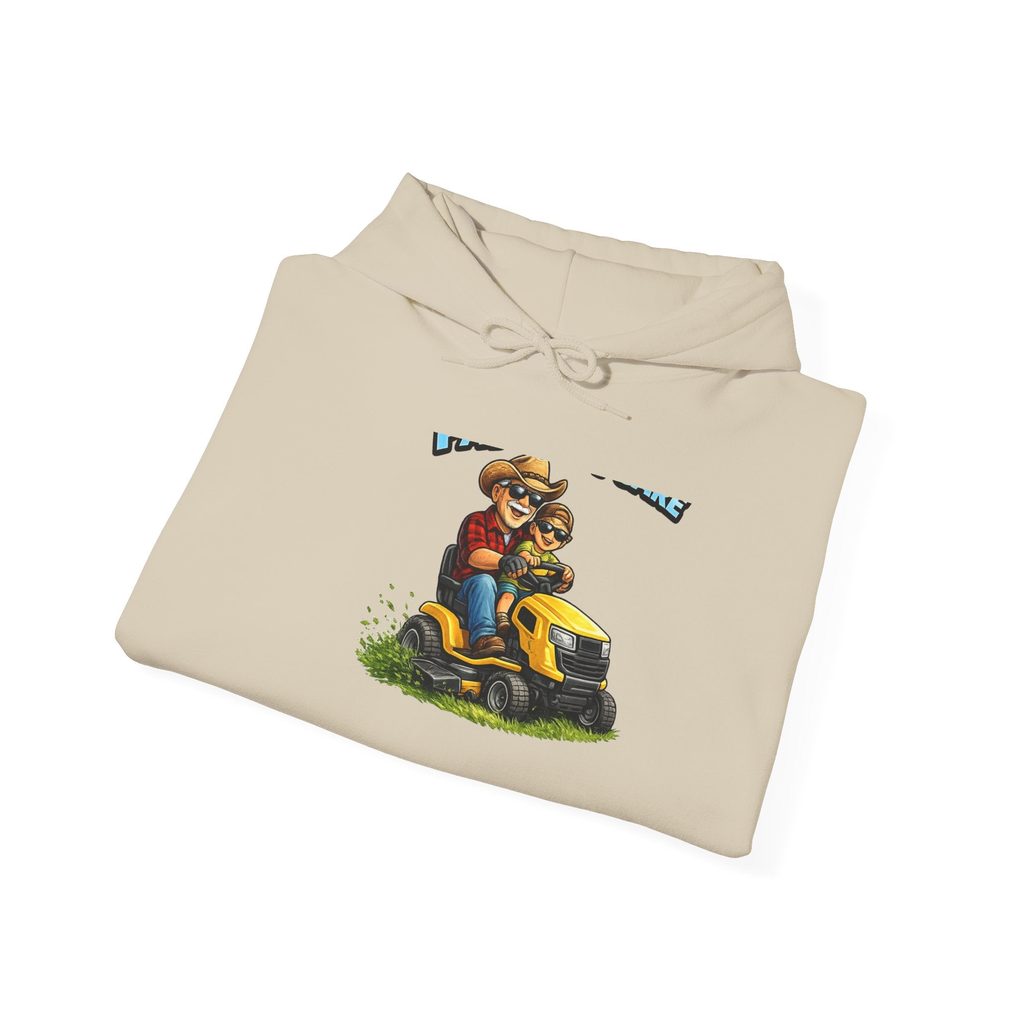 Dad and Son Lawn Mower Hoodie – Vintage Riding Mower Graphic Sweatshirt