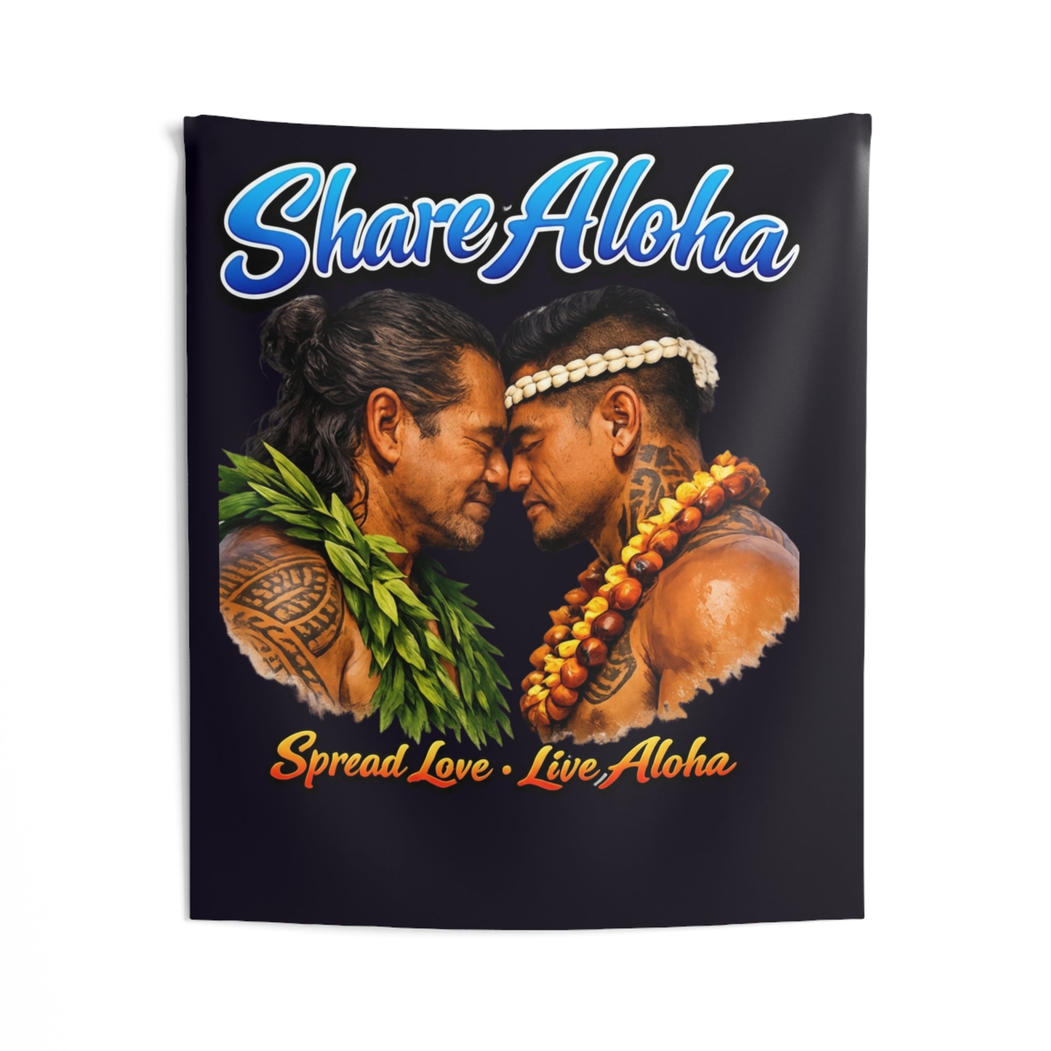 Share Aloha Tapestry — Hawaiian Pride Wall Hanging, "Spread Love · Live Aloha"