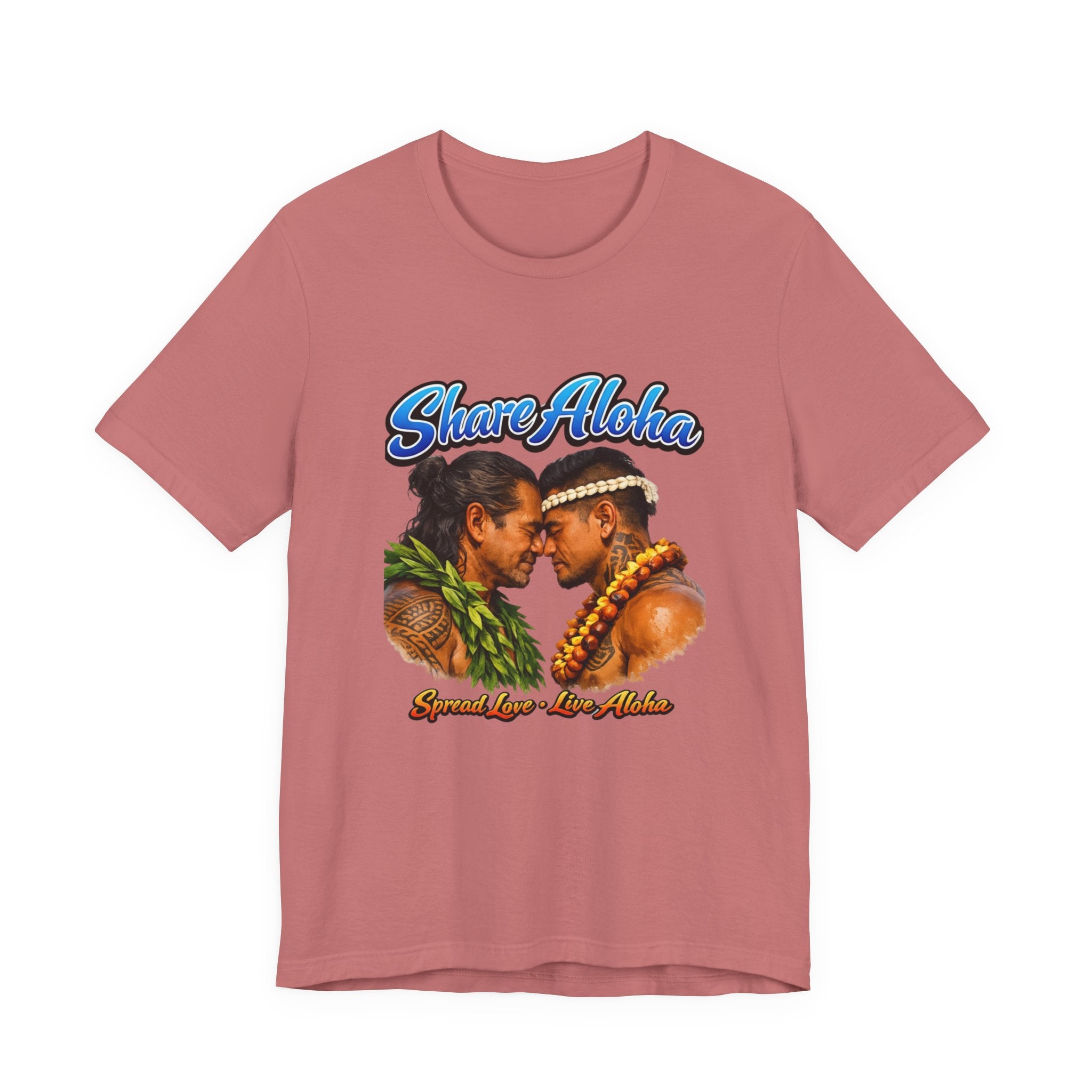T‑Shirt — "Share Aloha" Hawaiian Pride Tee (Island Love, Lei & Kapa Design)