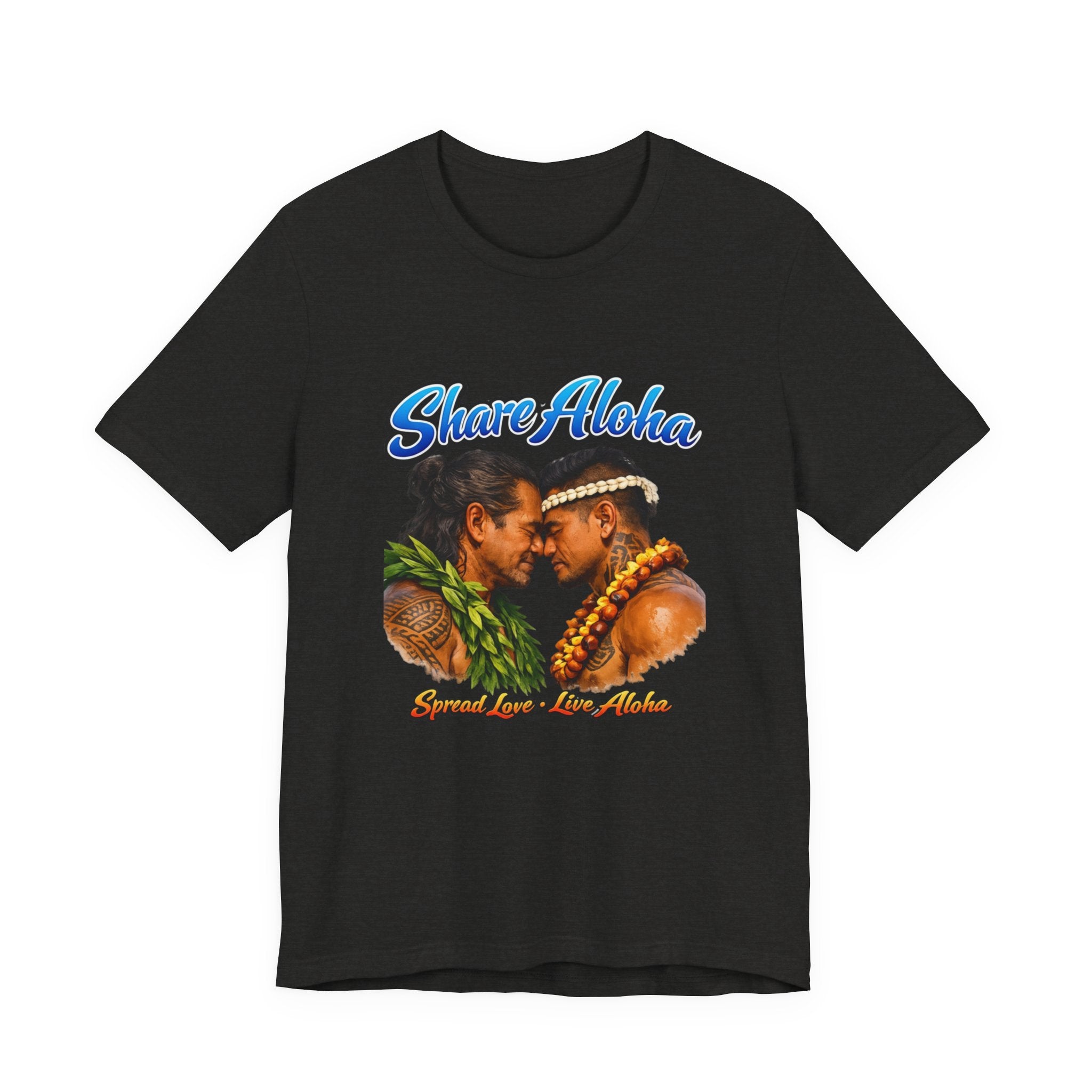 T‑Shirt — "Share Aloha" Hawaiian Pride Tee (Island Love, Lei & Kapa Design)