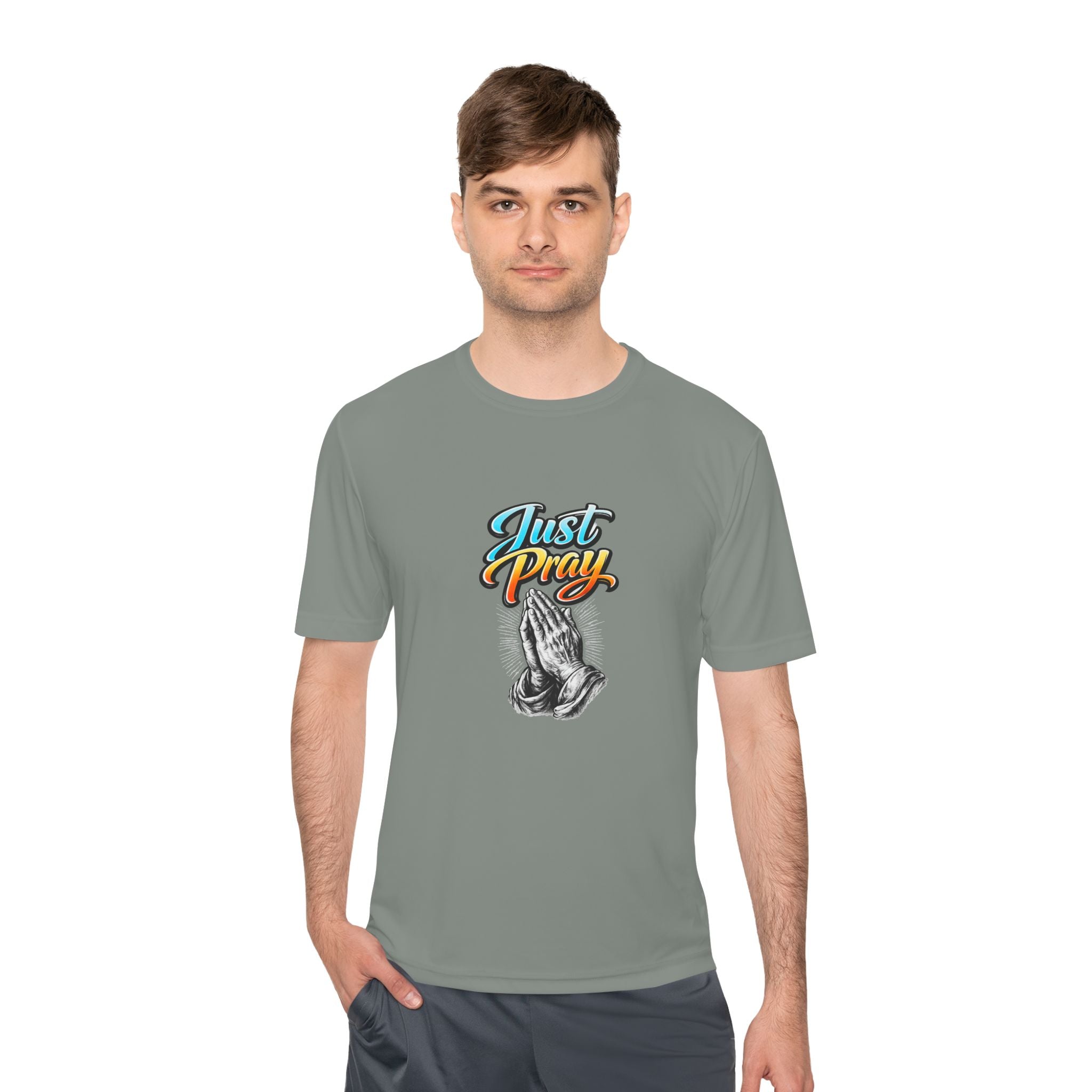 Just Pray Graphic Tee – Praying Hands Faith T-Shirt