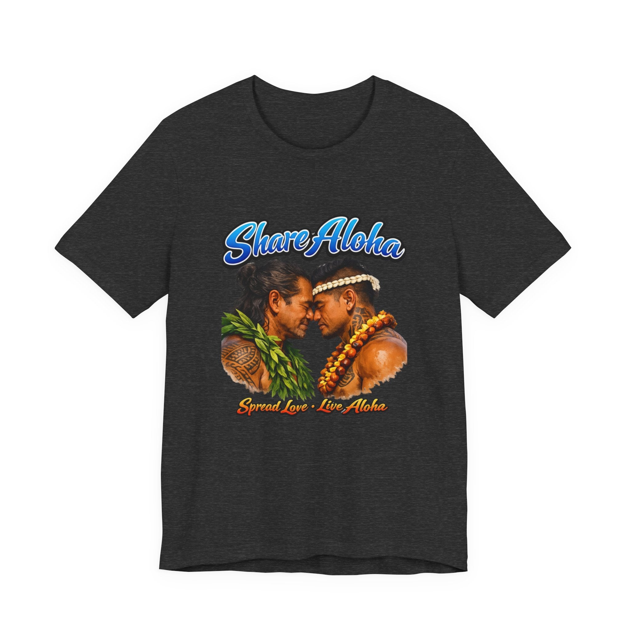 T‑Shirt — "Share Aloha" Hawaiian Pride Tee (Island Love, Lei & Kapa Design)