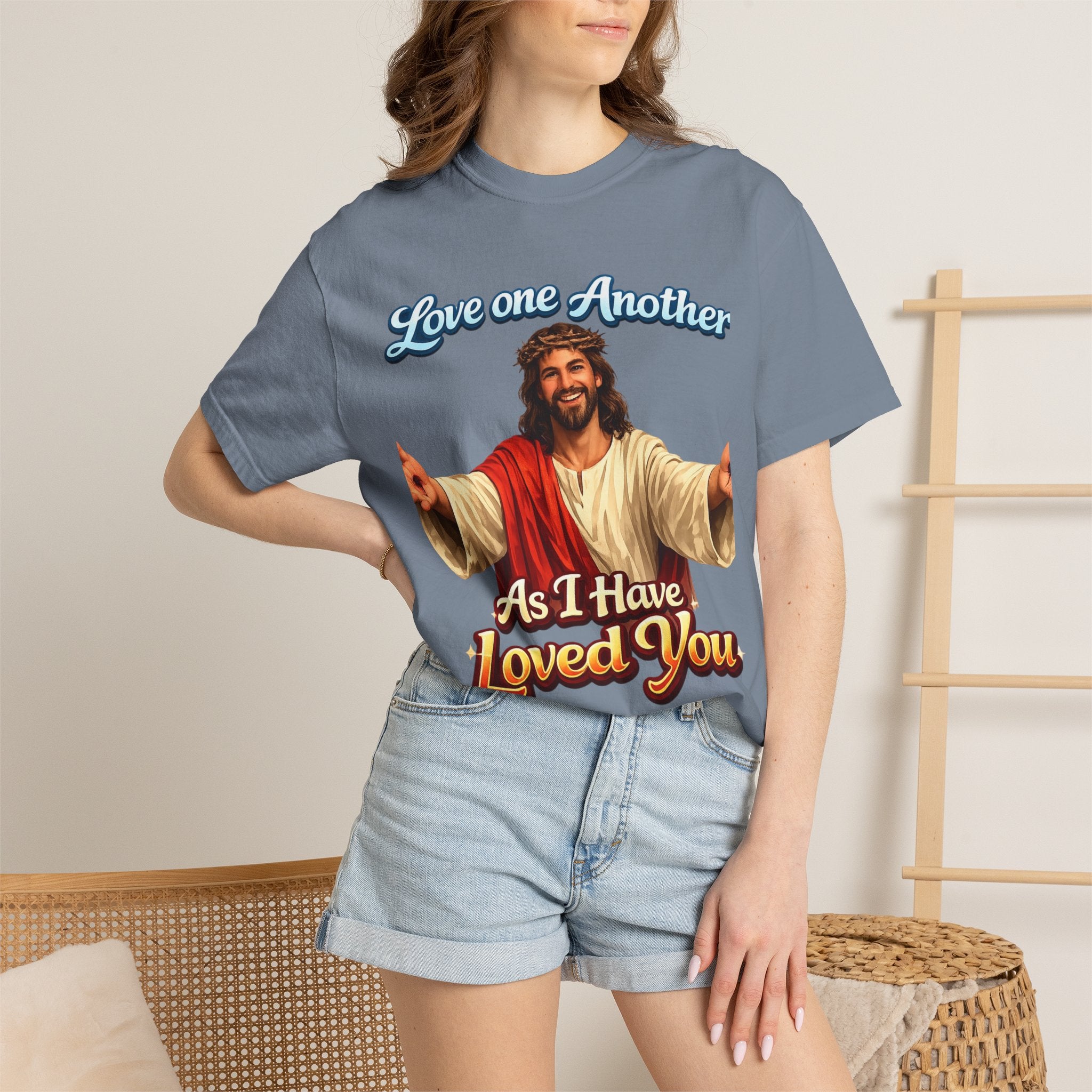 Jesus "Love One Another" Heavyweight T-Shirt