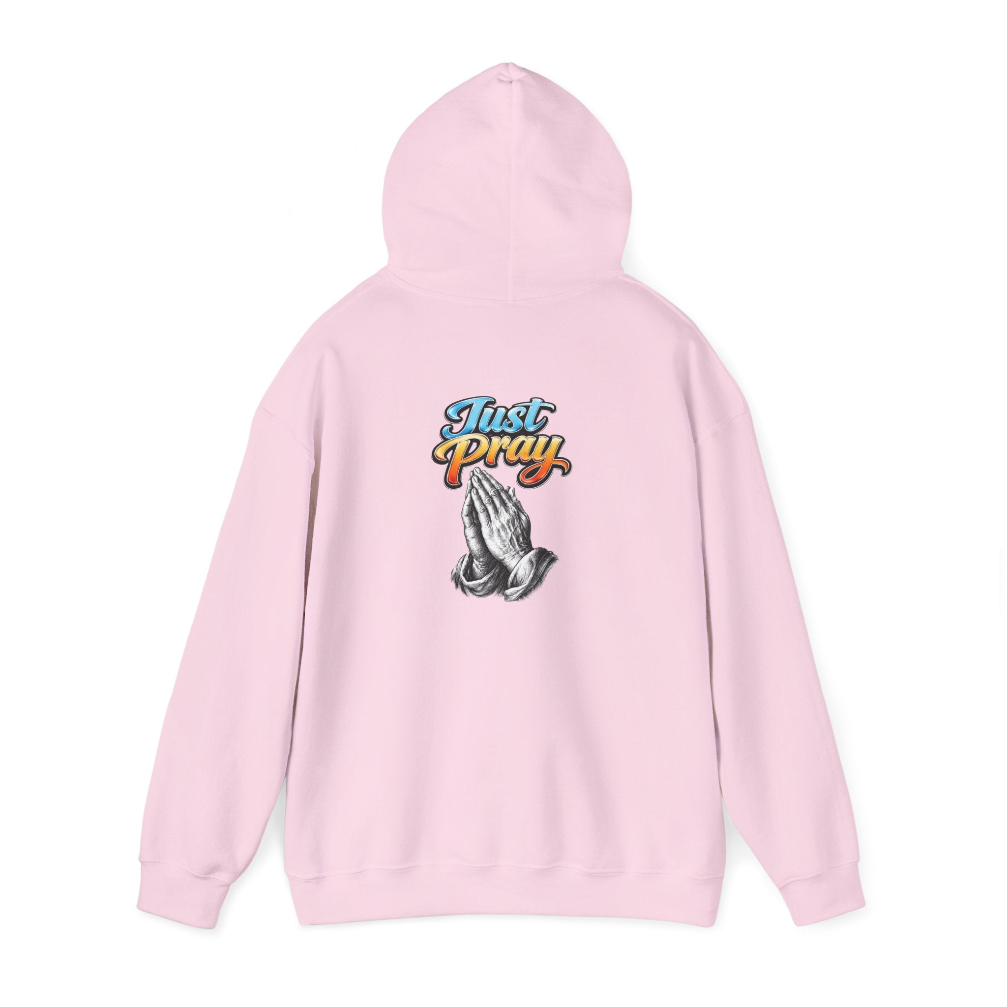 Prayer Hands Hoodie — "Just Pray" Graphic Christian Hoodie