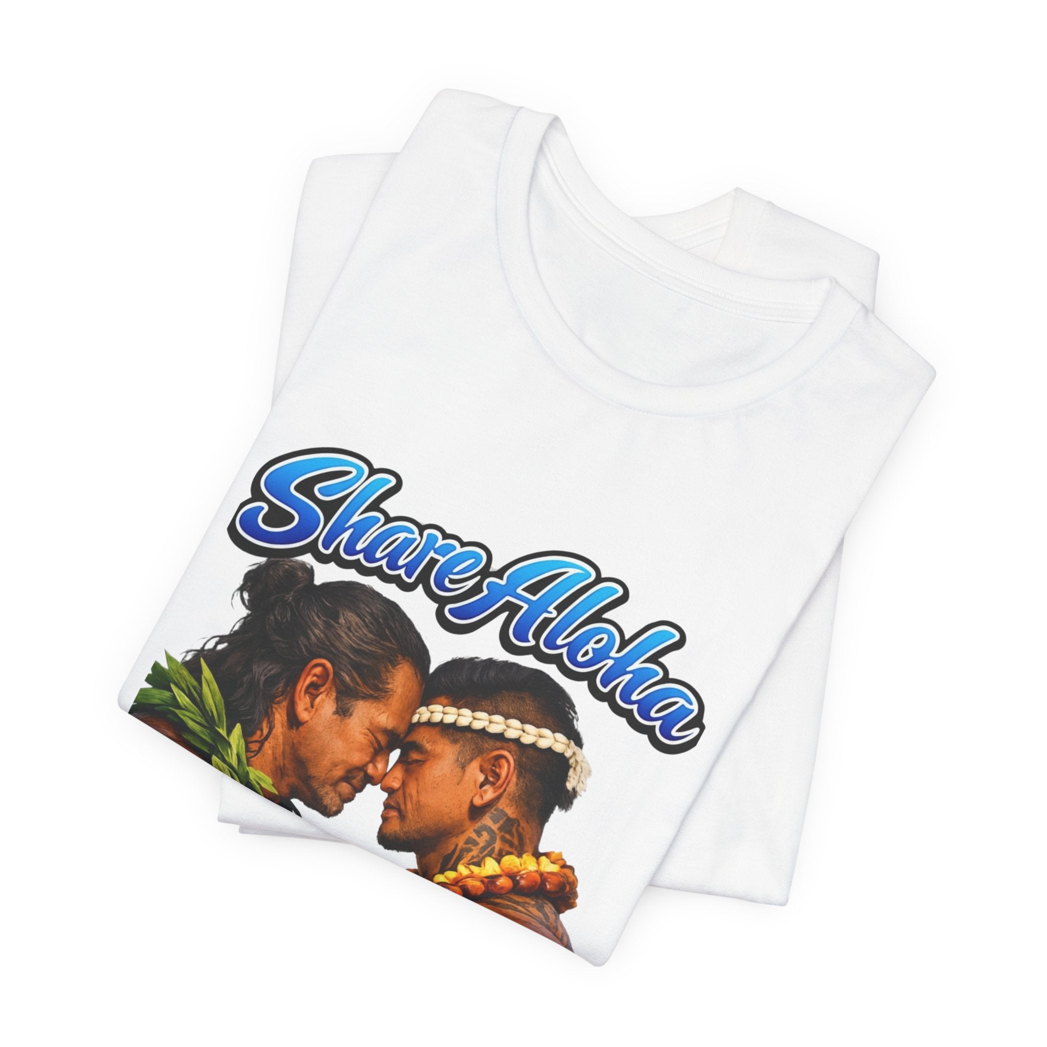 T‑Shirt — "Share Aloha" Hawaiian Pride Tee (Island Love, Lei & Kapa Design)
