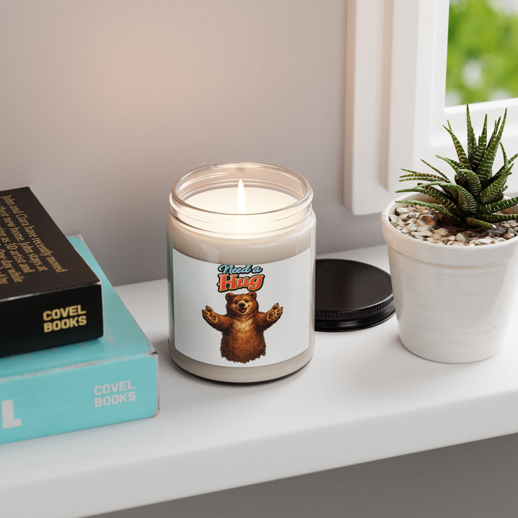 Need a Hug Bear Scented Soy Candle — 9oz Comfort & Cozy Gift