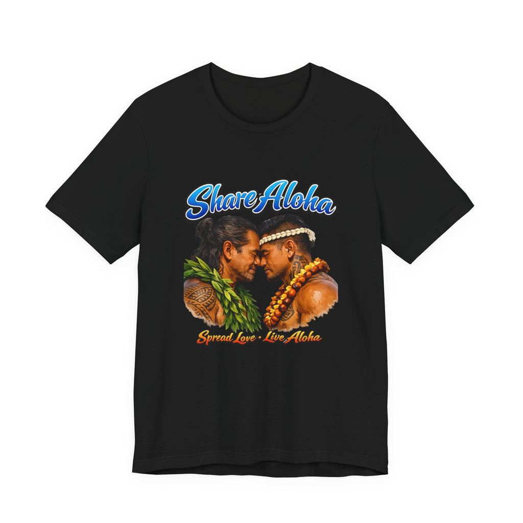 T‑Shirt — "Share Aloha" Hawaiian Pride Tee (Island Love, Lei & Kapa Design)