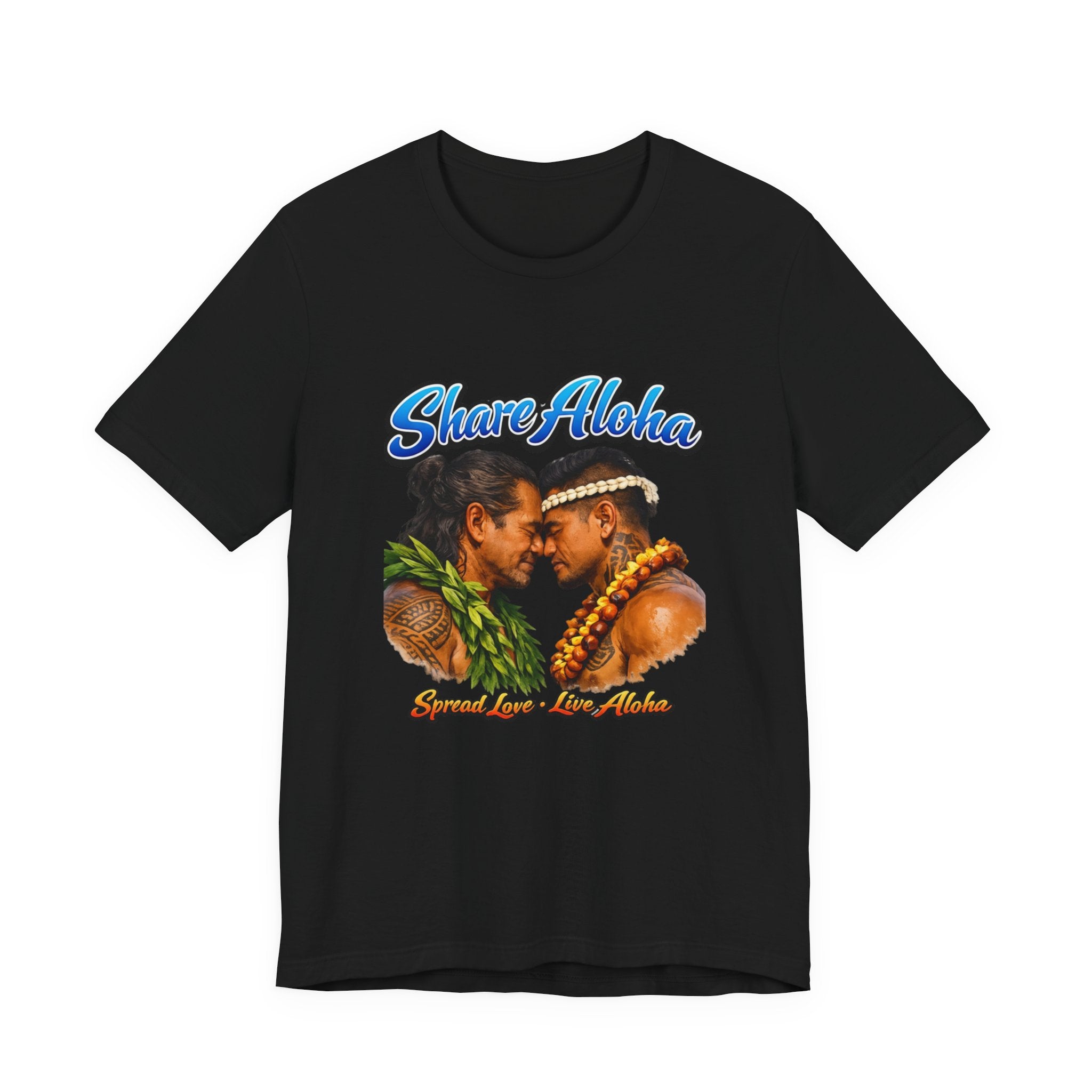 T‑Shirt — "Share Aloha" Hawaiian Pride Tee (Island Love, Lei & Kapa Design)