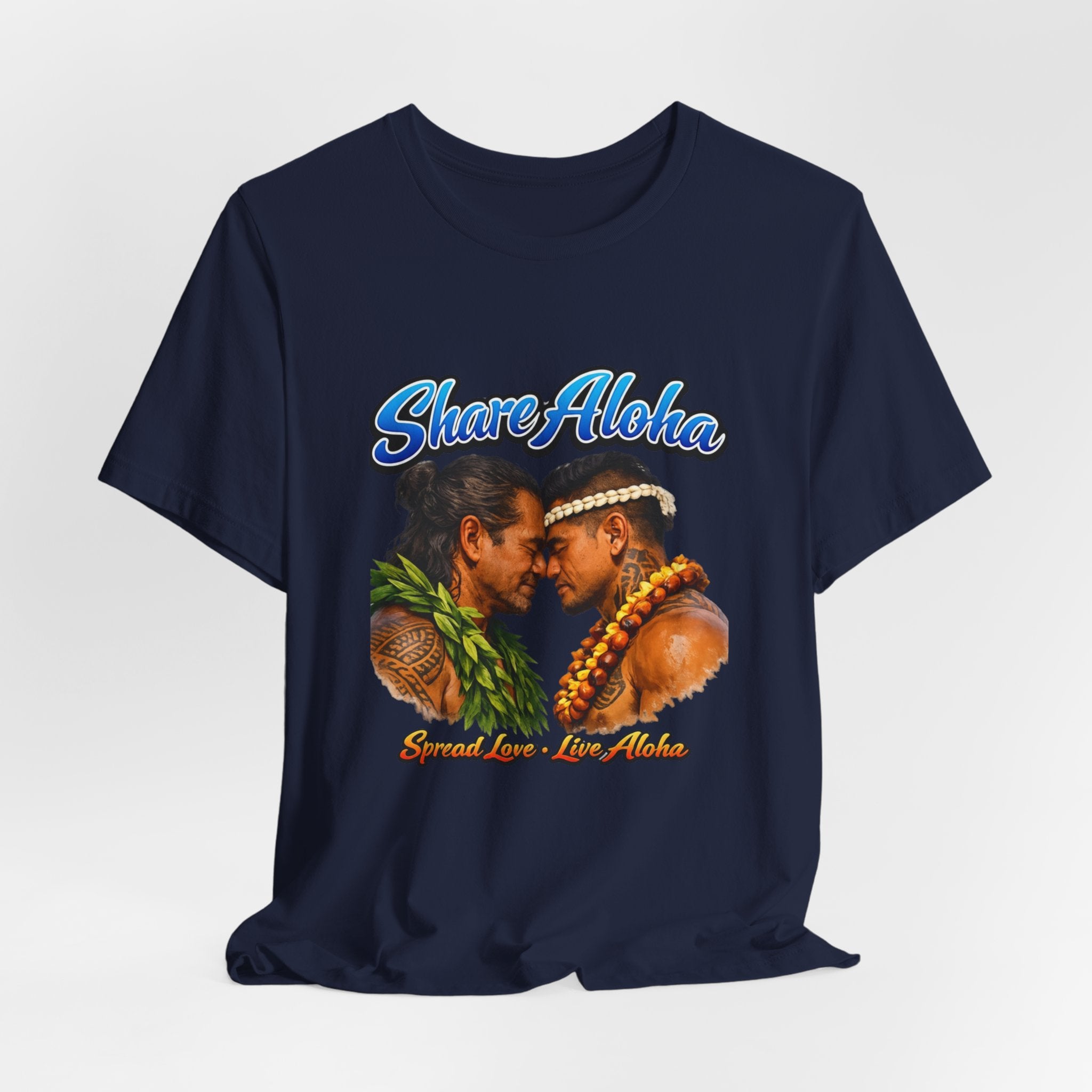 T‑Shirt — "Share Aloha" Hawaiian Pride Tee (Island Love, Lei & Kapa Design)