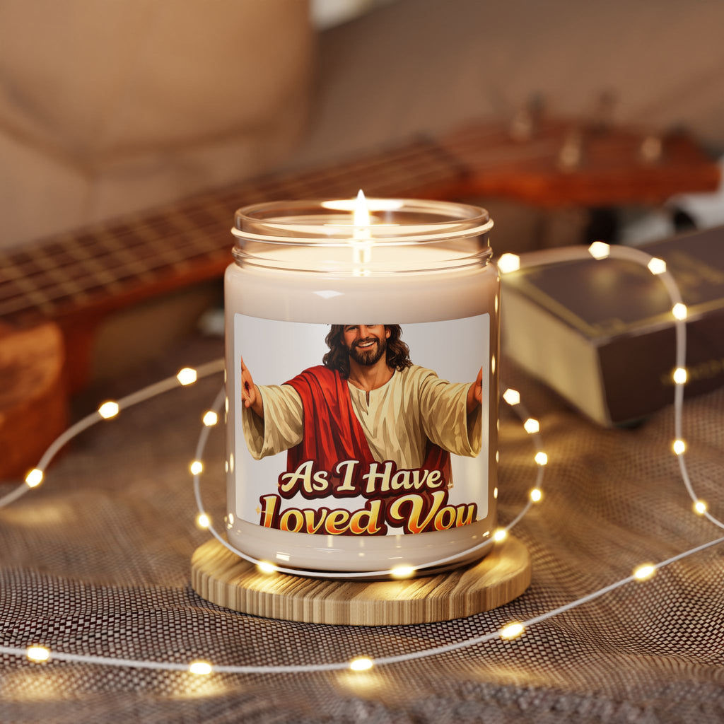 Religious Soy Candle - "As I Have Loved You" 9oz Inspirational Candle