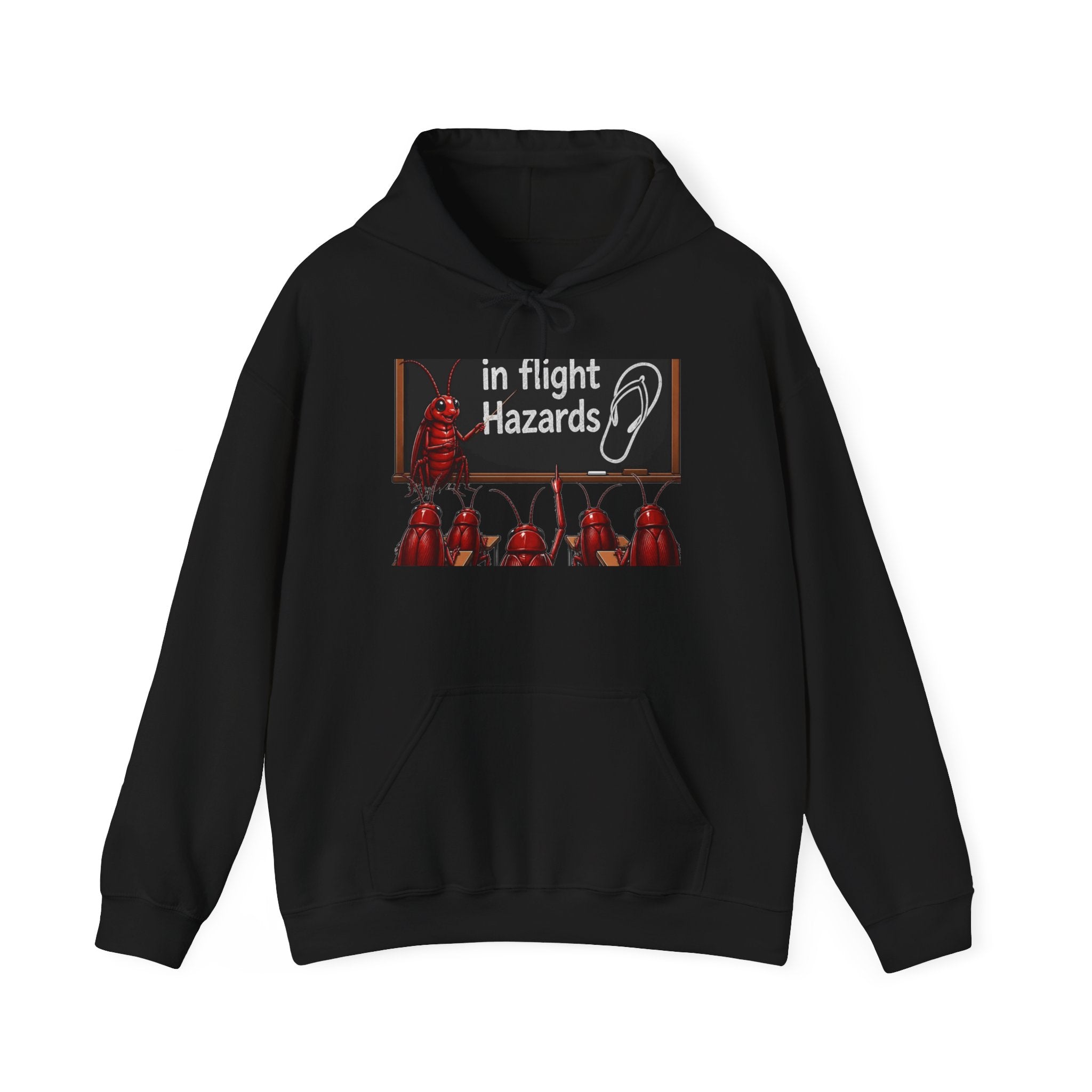 In Flight Hazards Hoodie - Funny Aviation Safety Graphic Hooded Sweatshirt