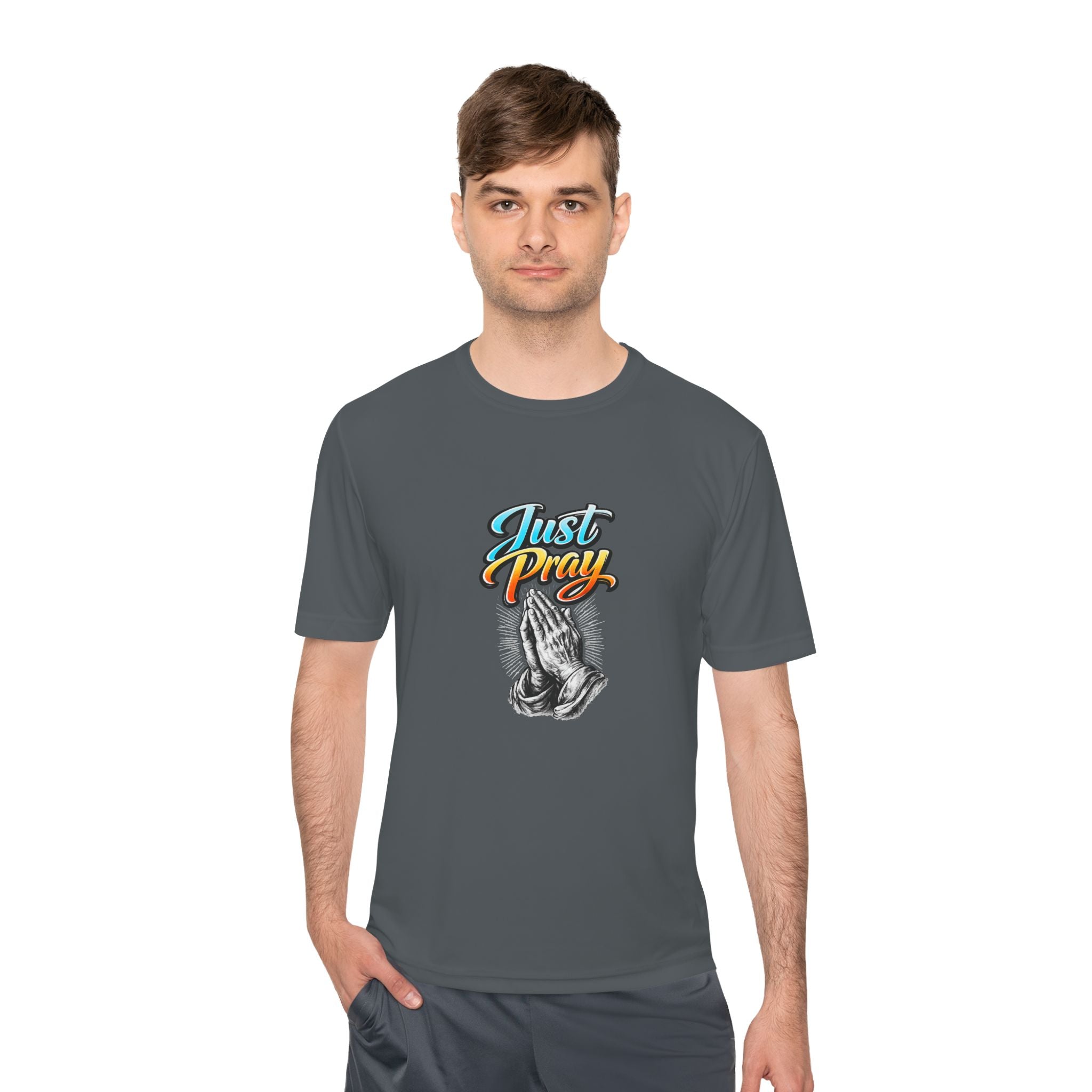 Just Pray Graphic Tee – Praying Hands Faith T-Shirt