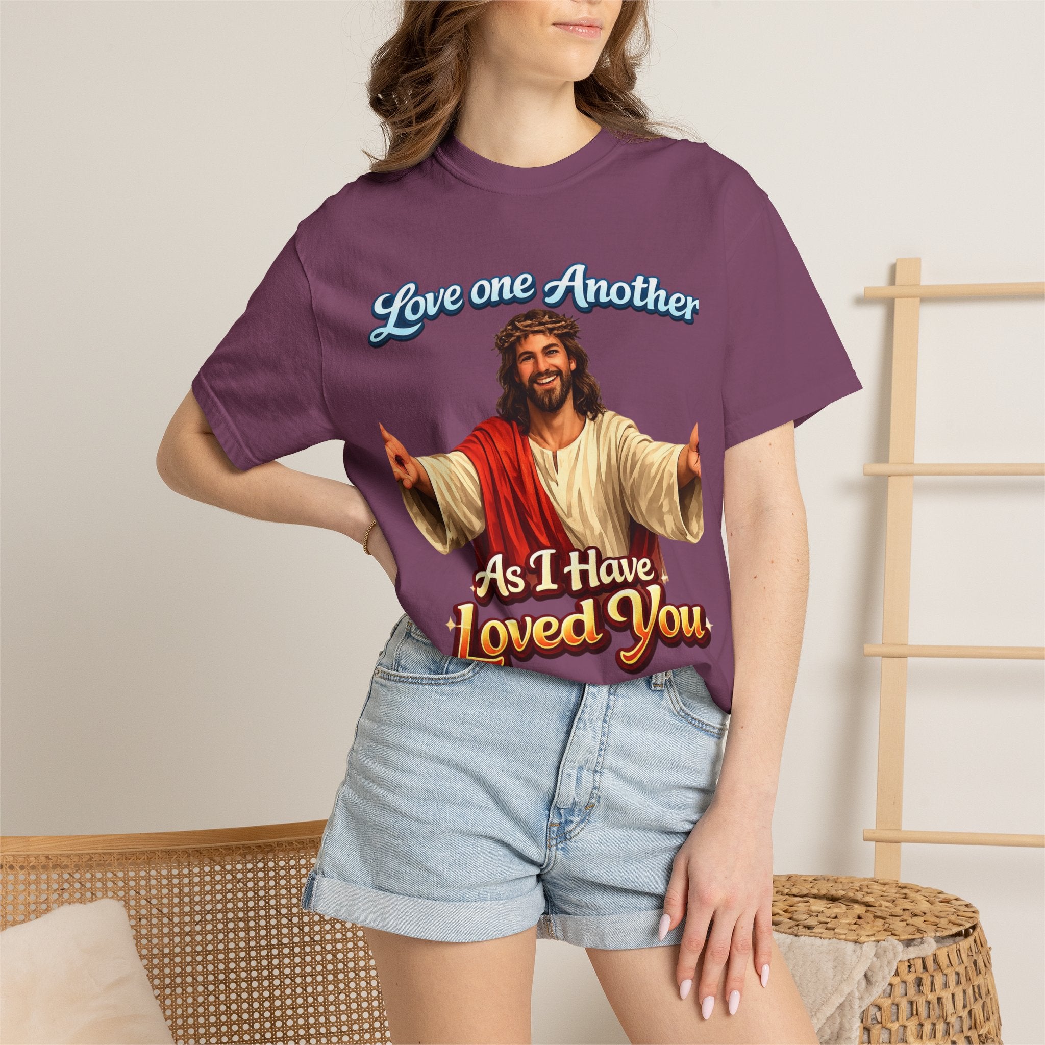 Jesus "Love One Another" Heavyweight T-Shirt