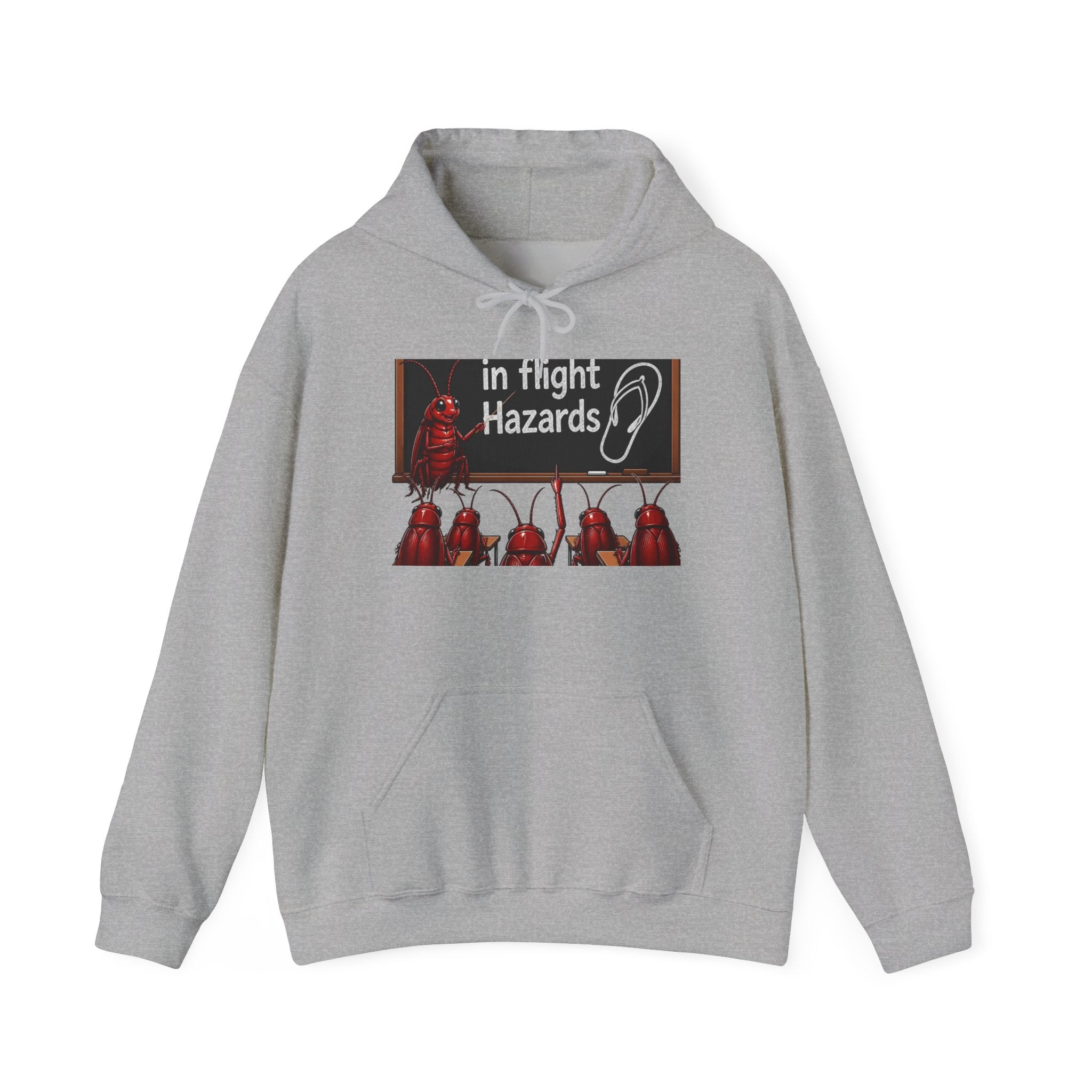In Flight Hazards Hoodie - Funny Aviation Safety Graphic Hooded Sweatshirt