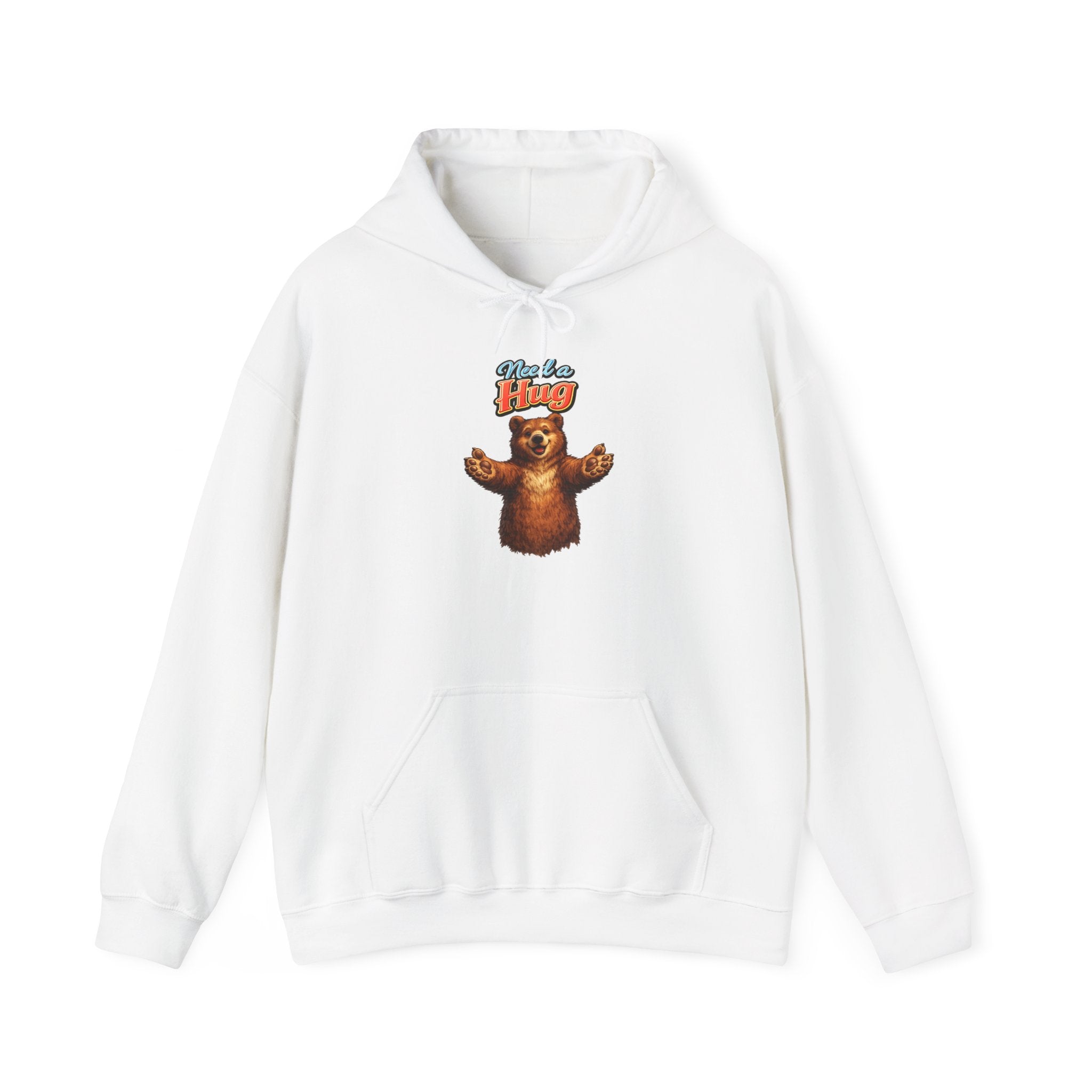 Bear Hug Hoodie — Retro 'Come For A Hug' Cozy Graphic Sweatshirt