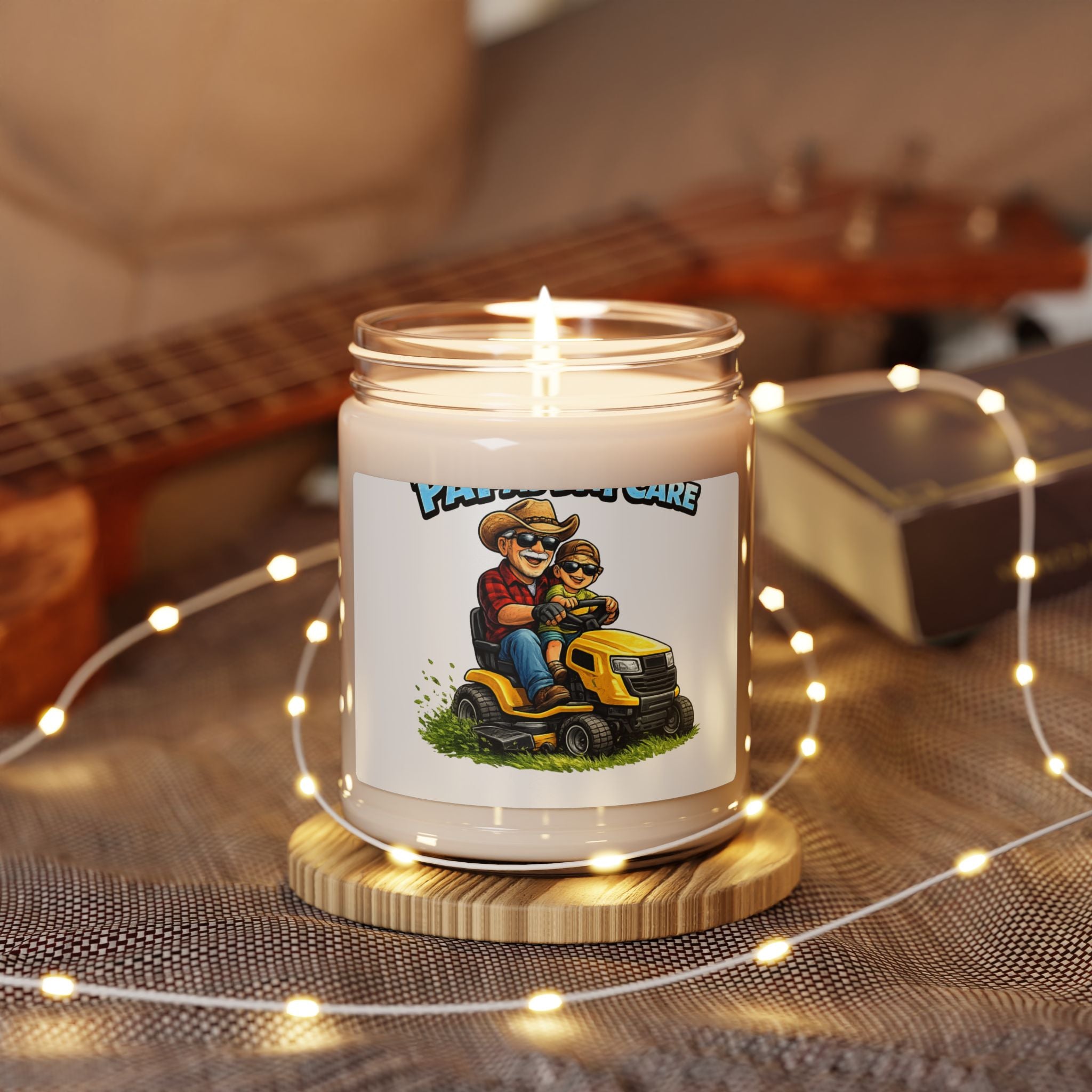 Father and Son Lawn Care Candle — Scented 9oz Soy Jar (Perfect Father’s Day Gift)