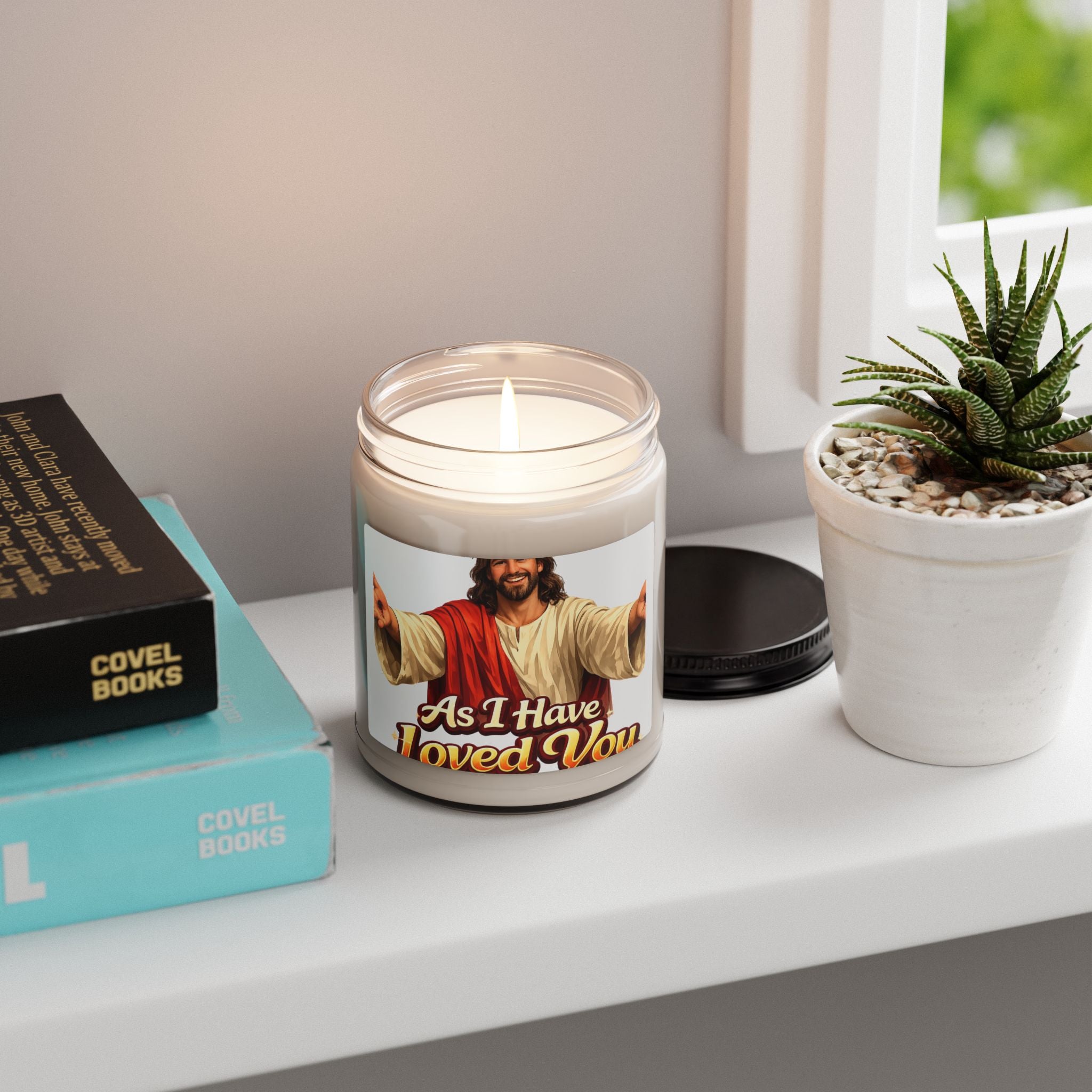 Religious Soy Candle - "As I Have Loved You" 9oz Inspirational Candle